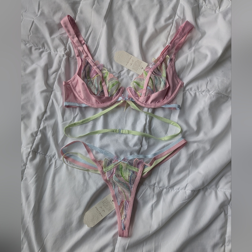 For Love And Lemons Pastel Lingerie Set